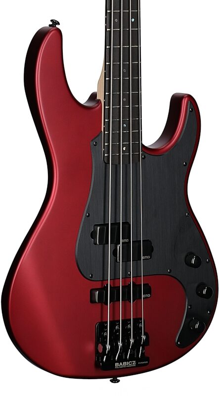 ESP LTD AP-4 Electric Bass, Candy Apple Red Satin, Full Left Front