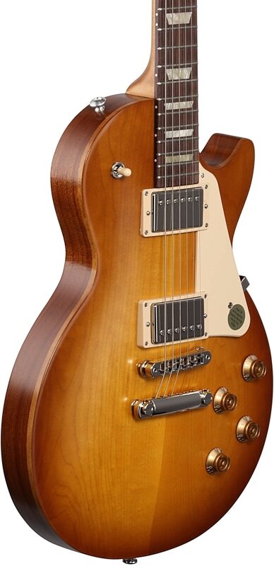 Gibson Les Paul Tribute Electric Guitar (with Soft Case), Satin Honey Burst, 18-Pay-Eligible, Full Left Front