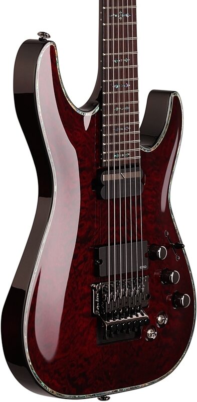 Schecter C7 Hellraiser FR-S Sustainiac Electric Guitar, Black Cherry, Full Left Front