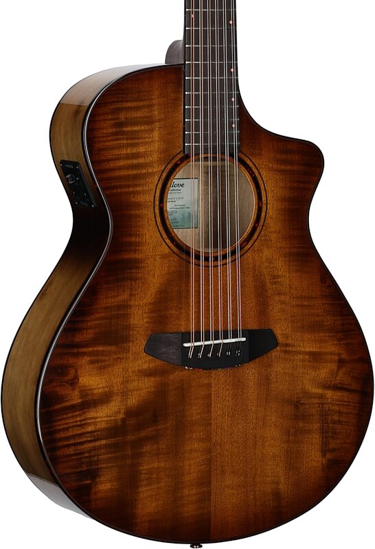 Breedlove ECO Pursuit Exotic S 12-String Concert CE Acoustic, Amber, Full Left Front