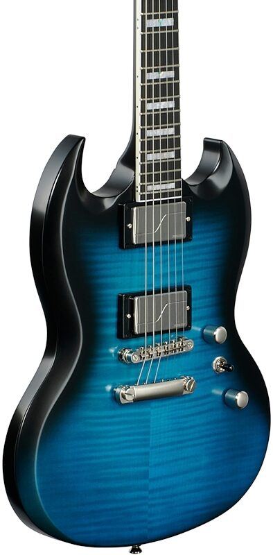 Epiphone SG Prophecy Electric Guitar, Blue Tiger Aged Gloss, Blemished, Full Left Front