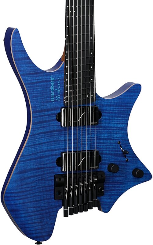 Strandberg Boden Prog NX 7 Electric Guitar, 7-String (with Gig Bag), Deep Blue, Full Left Front