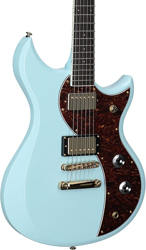 Dunable Cyclops DE Electric Guitar (with Gig Bag), Powder Blue, Full Left Front