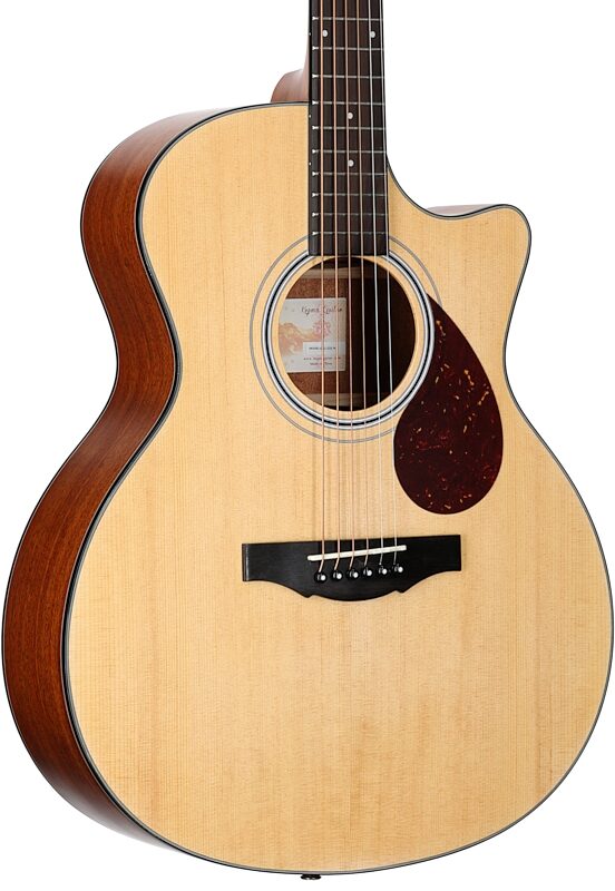 Kepma Elite Series GA2-232 Acoustic Guitar (with Gig Bag), Natural, Full Left Front
