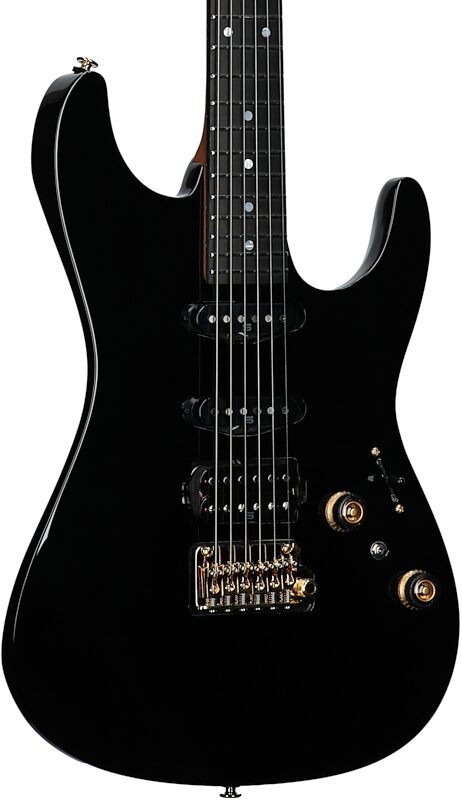 Ibanez AZ26P1 Premium Electric Guitar (with Gig Bag), Black, Full Left Front
