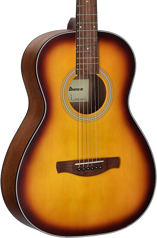 Ibanez PN50 Acoustic Guitar, Open Pore Sunburst, Full Left Front