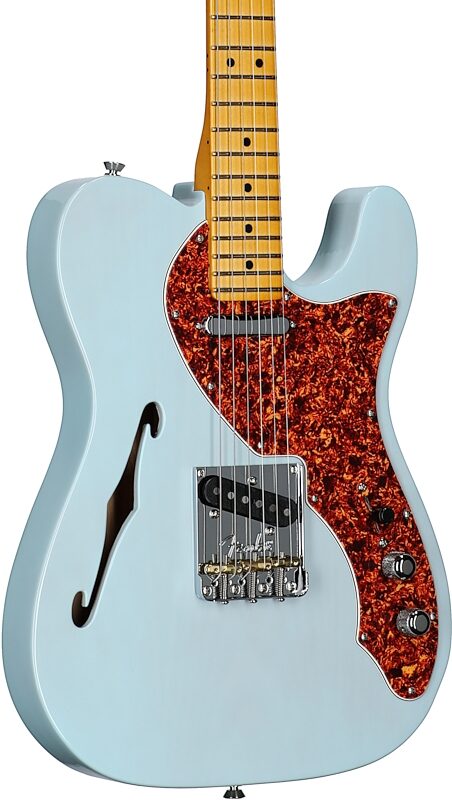 Fender Limited Edition American Pro II Telecaster Thinline Electric Guitar (with Case), Transparent Daphne, Full Left Front