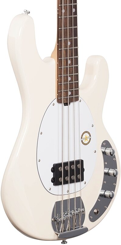 Sterling by Music Man StingRay Electric Bass, Vintage Cream, Full Left Front