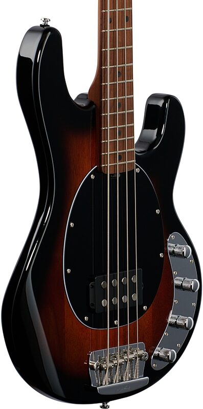 Sterling by Music Man Ray34 Electric Bass Guitar, Vintage Sunburst, Full Left Front