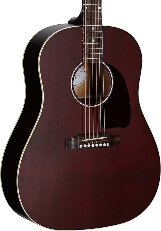Gibson Limited Edition J-45 Special Acoustic-Electric Guitar (with Gig Bag), Wine Red, Full Left Front