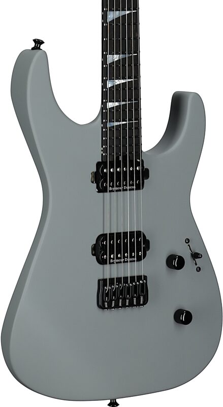 Jackson American Series Soloist SL2 DX HT Electric Guitar (with Case), Satin Porsche Gray, Full Left Front