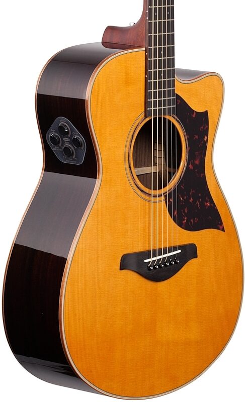 Yamaha AC3R ARE Acoustic-Electric Guitar (with Gig Bag), Vintage Natural, Full Left Front