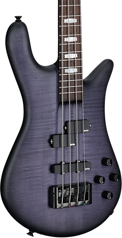Spector Euro4 LX Electric Bass (with Gig Bag), Nightshade Matte, Full Left Front