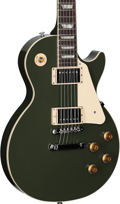 Gibson Les Paul Standard '50s Gold Top Electric Guitar (with Case), Olive Drab, Full Left Front