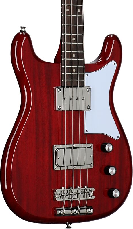 Epiphone Newport Bass Guitar, Cherry, Open Box (Very Good), Full Left Front