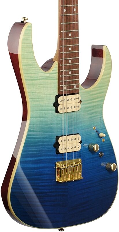 Ibanez RG421HPFM Electric Guitar, Blue Reef Grade, Full Left Front