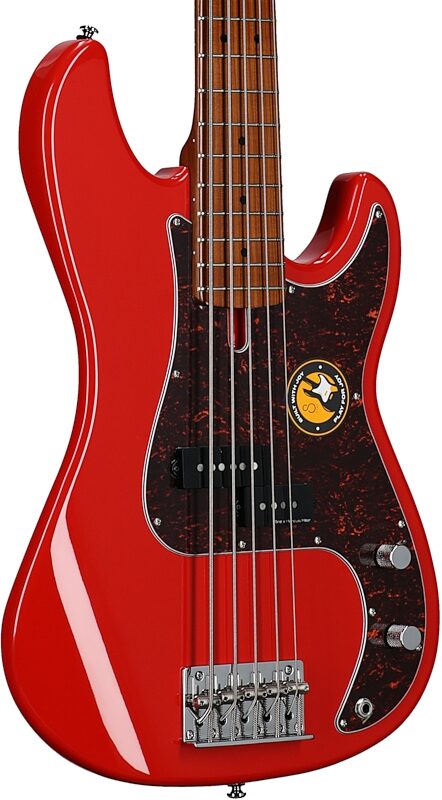 Sire Marcus Miller P5 Electric Bass, 5-String, Red, Full Left Front