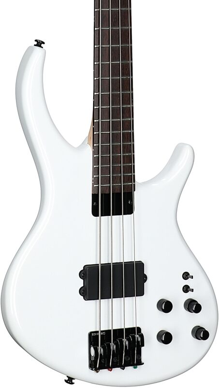 Tobias Growler IV Premium Electric Bass (with Gig Bag), White Pearl, Full Left Front