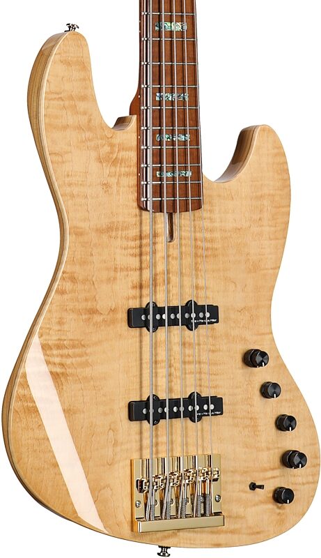 Sire Marcus Miller V10 DX Electric Bass, 5-String (with Case), Natural, Full Left Front
