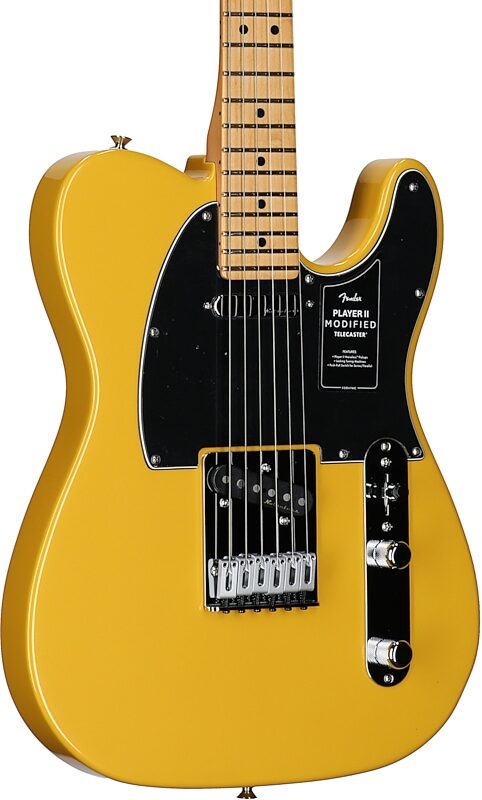 Fender Player II Modified Telecaster Electric Guitar, Maple Fingerboard, Sunshine Yellow, Full Left Front