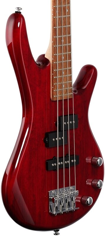 Ibanez GSRM20 Mikro Electric Bass, Transparent Red, Full Left Front