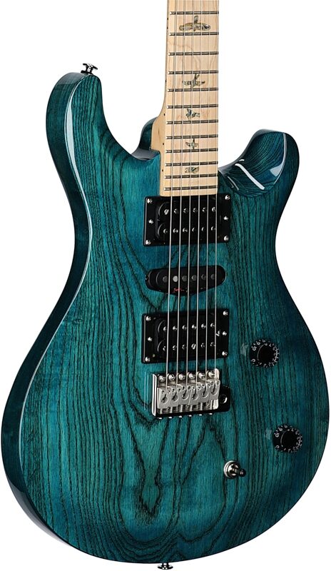 PRS Paul Reed Smith SE Swamp Ash Special Electric Guitar (with Gig Bag), Iris Blue, Full Left Front
