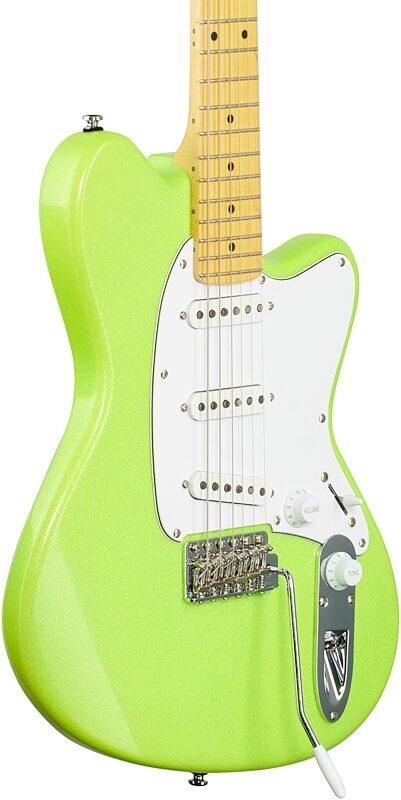 Ibanez Yvette Young YY10 Electric Guitar, Slime Green Sparkle, Full Left Front