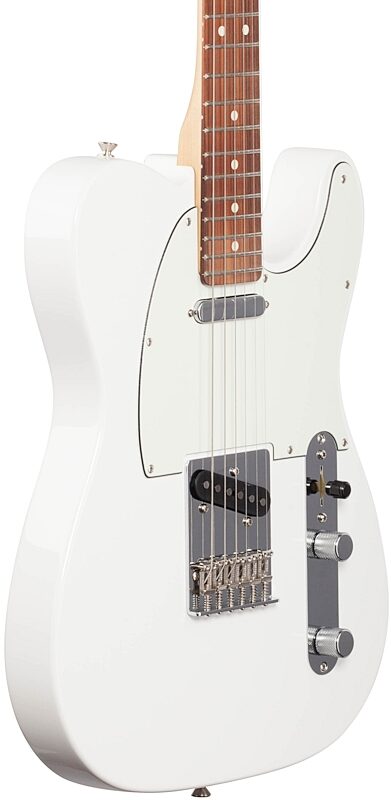 Fender Player Telecaster Pau Ferro Electric Guitar, Polar White, Full Left Front