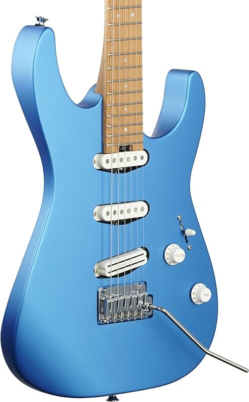 Charvel DK22 SSS 2PT CM Electric Guitar, Electric Blue, USED, Blemished, Full Left Front