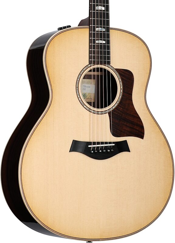 Taylor 818e Grand Orchestra Acoustic-Electric Guitar (with Case), Western Floral Hardshell Case, Full Left Front