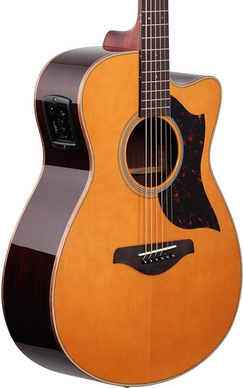 Yamaha AC1R Acoustic-Electric Guitar, Vintage Natural, Full Left Front
