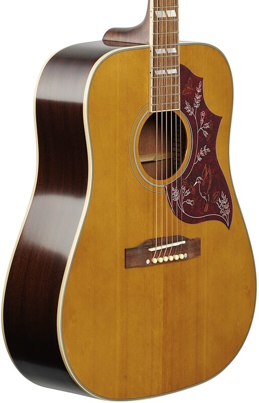 Epiphone Hummingbird Acoustic-Electric Guitar, Aged Natural Antique, Blemished, Full Left Front