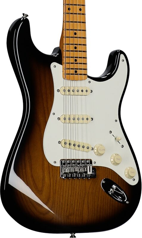Fender Stories Eric Johnson '54 Virginia Stratocaster Electric Guitar (with Case), 2-Color Sunburst, Full Left Front