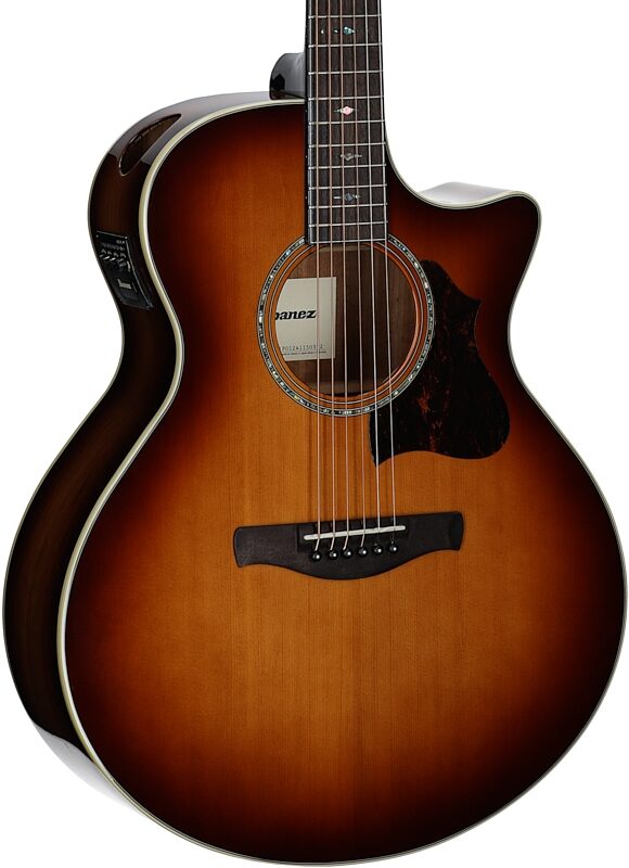 Ibanez AE160 Acoustic-Electric Guitar, Vintage Mahogany Sunburst, Full Left Front
