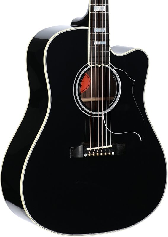 Gibson Custom Songwriter EC Custom Acoustic-Electric (with Case), Ebony, Full Left Front