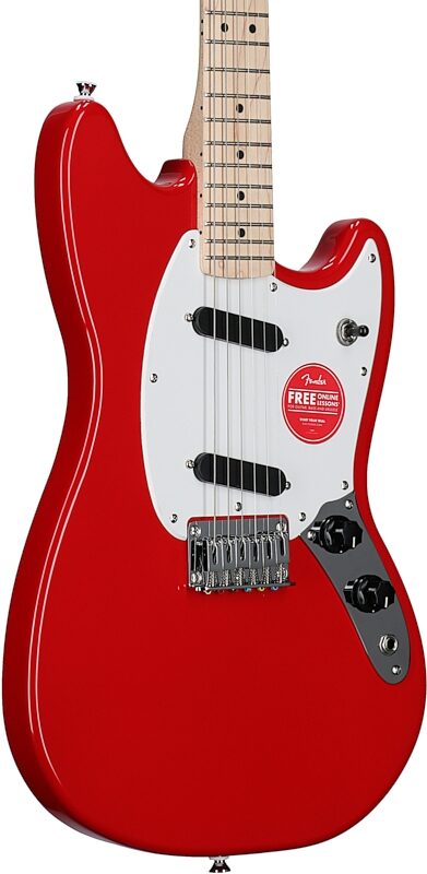 Squier Sonic Mustang Maple Neck Electric Guitar, Torino Red, Full Left Front