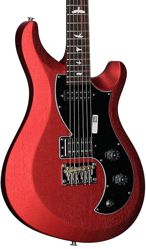 PRS Paul Reed Smith S2 Vela Satin Electric Guitar (with Gig Bag), Satin Red Apple Metallic, Full Left Front