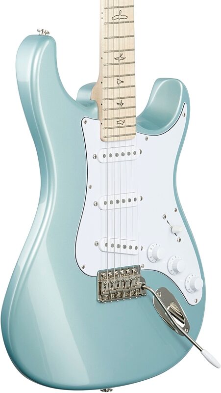 PRS Paul Reed Smith John Mayer Silver Sky Electric Guitar, Maple Fretboard (with Gig Bag), Polar Blue, Full Left Front