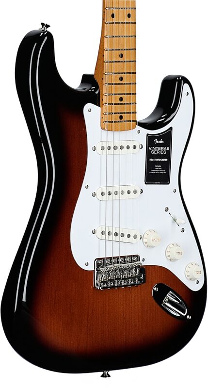Fender Vintera II '50s Stratocaster Electric Guitar, Maple Fingerboard (with Gig Bag), 2-Color Sunburst, Full Left Front