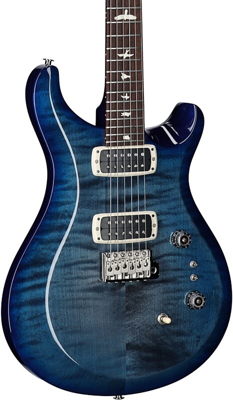 PRS Paul Reed Smith S2 Custom 24-08 Electric Guitar (with Gig Bag), Faded Gray Black Blue Burst, Full Left Front