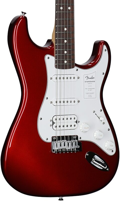 Fender Standard Stratocaster HSS Electric Guitar, with Laurel Fingerboard, Candy Cola, Full Left Front