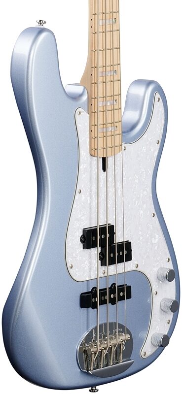 Lakland Skyline 44-64 Custom PJ Maple Fretboard Bass Guitar, Ice Blue, Full Left Front