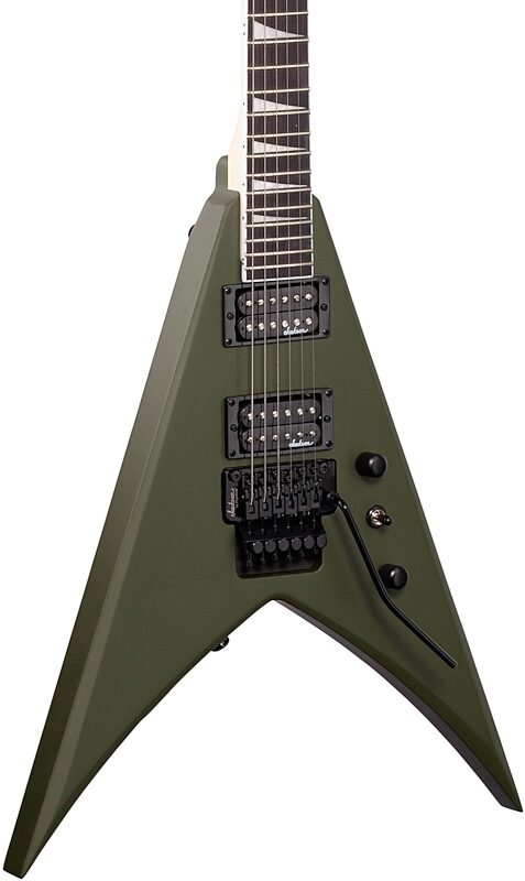 Jackson JS Series King V JS32 Electric Guitar, Amaranth Fingerboard, Matte Army Drab, Full Left Front
