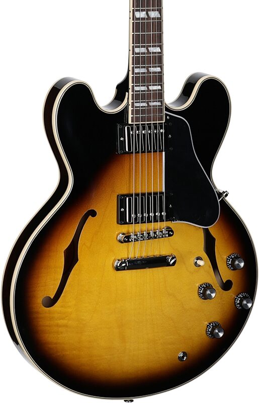 Gibson ES-345 Electric Guitar (with Case), Vintage Burst, Blemished, Full Left Front