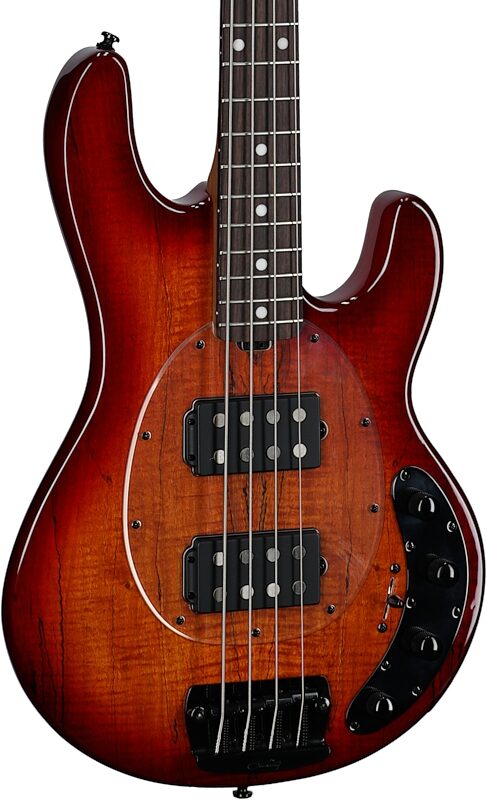Sterling by Music Man Ray34 HHSM Electric Bass (with Gig Bag), Blood Orange Burst, Full Left Front