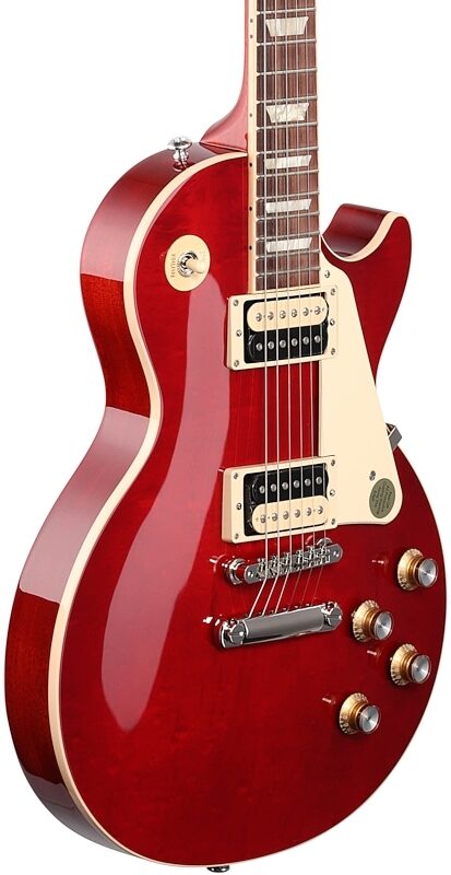 Gibson Les Paul Classic Electric Guitar (with Case), Translucent Cherry, Full Left Front