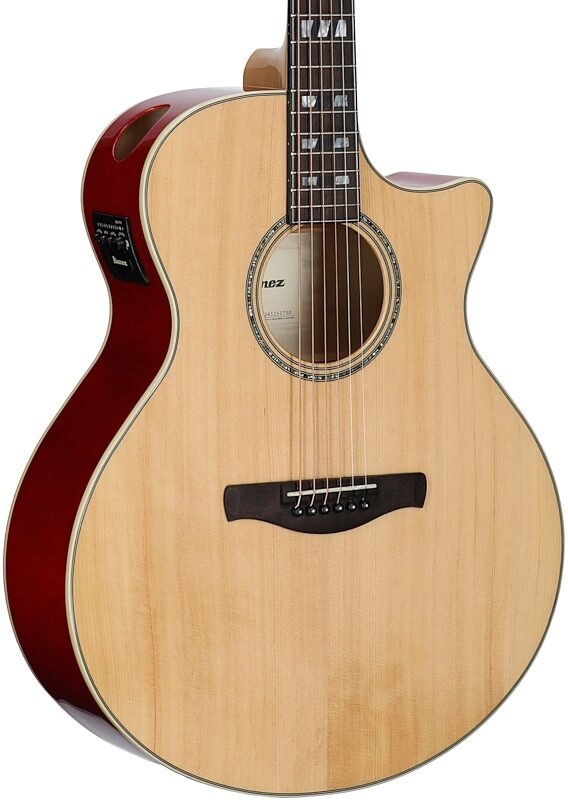Ibanez AE170 Acoustic-Electric Guitar, Natural Hi Gloss, Full Left Front