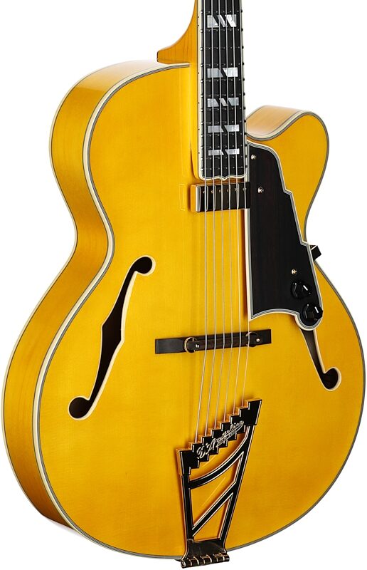 D'Angelico Excel 16 Hollowbody Electric Guitar (with Case), Amber, Full Left Front
