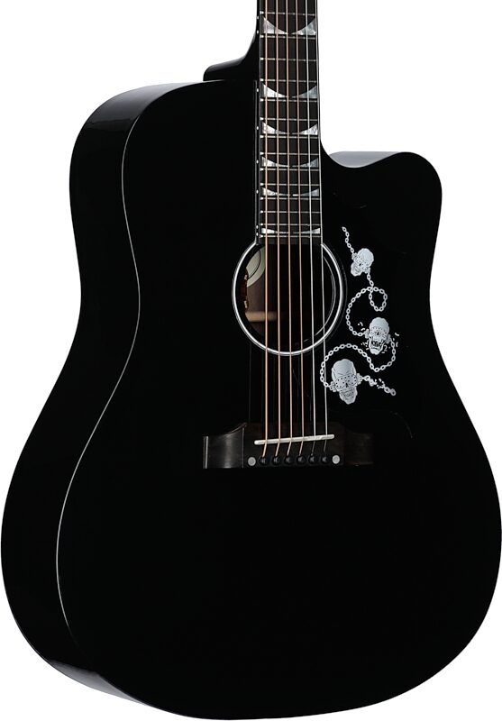 Gibson Dave Mustaine Songwriter Acoustic Electric Guitar (with Case), Ebony, Blemished, Full Left Front