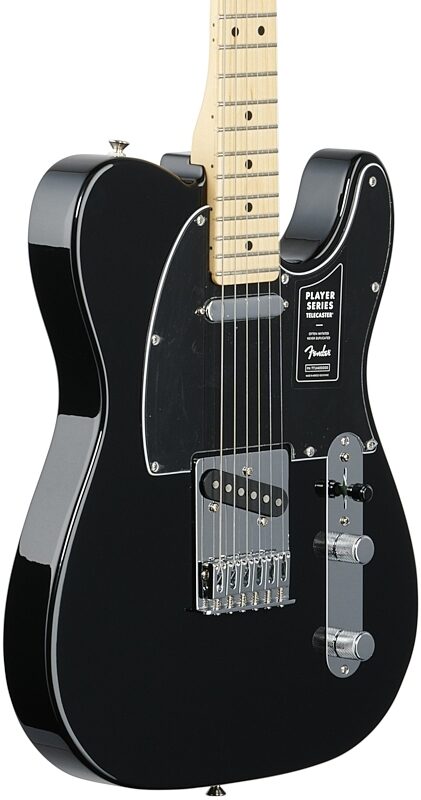 Fender Player Telecaster Electric Guitar, Maple Fingerboard, Black, Full Left Front